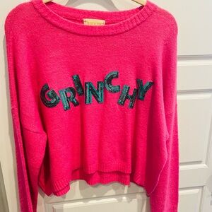 Judith March Grinchy Hot Pink light Sweater Lg